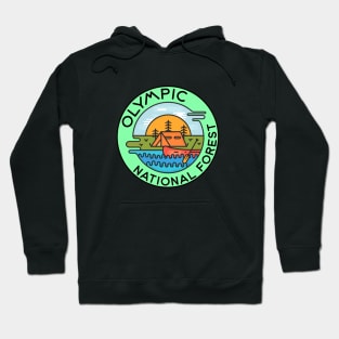 Olympic National Forest Washington Camping Canoe Hoodie